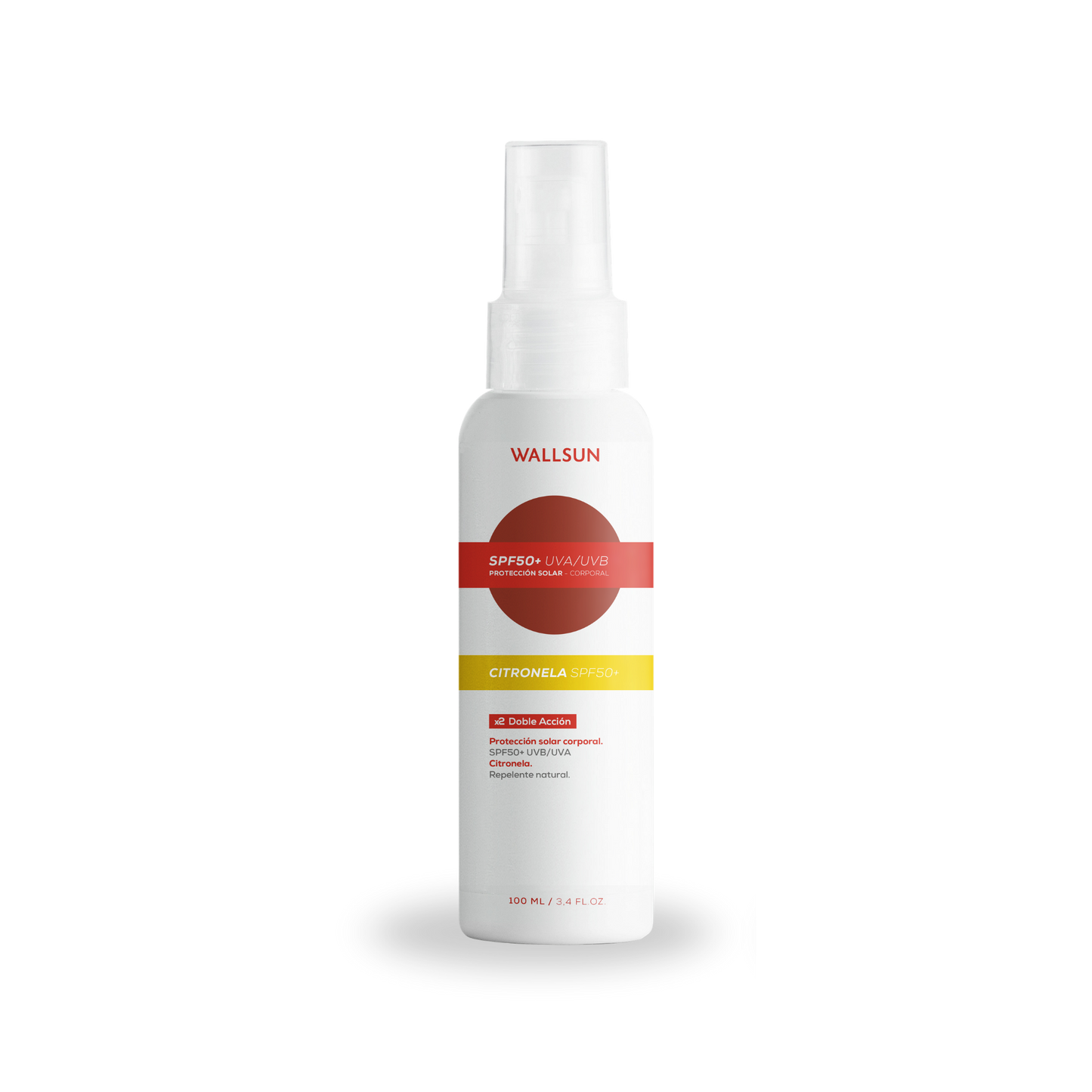 Wallsun Citronela SPF 50+ | Protector Solar Antimosquitos Deportivo