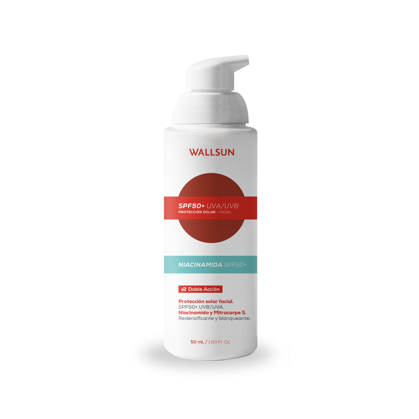 Wallsun Niacinamida SPF 50+ | Protector Solar Facial Antimanchas