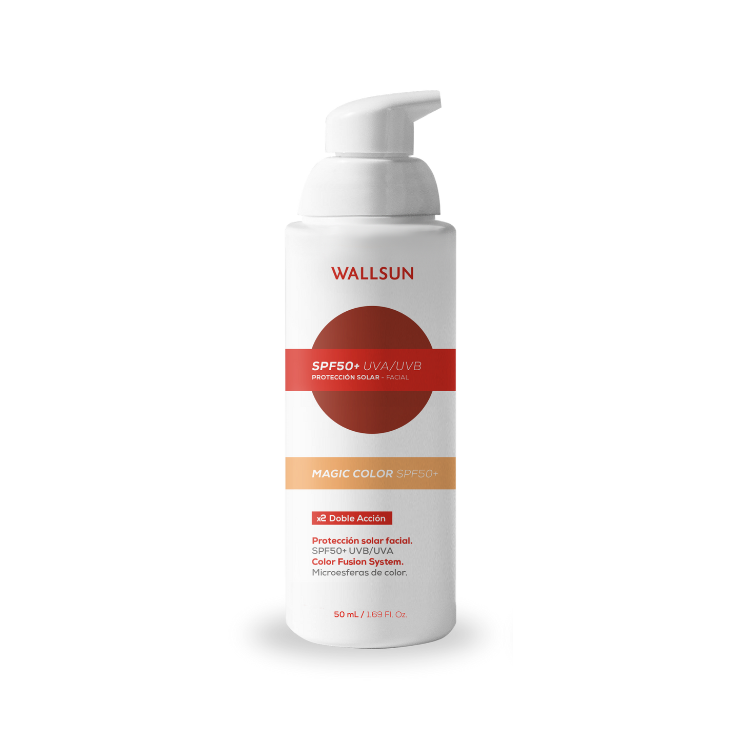 Wallsun Magic Color SPF 50+ | Protector Solar Facial con Color