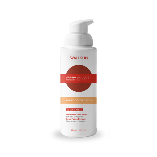 Wallsun Magic Color SPF 50+ | Protector Solar Facial con Color