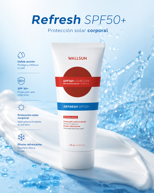 Wallsun Refresh SPF 50+ | Protector Solar Deportivo Efecto Frío